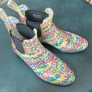 JACK ROGERS Sallie Print Multicolor Rain Boots Size 9
